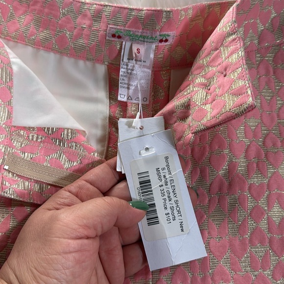 NWT Bonpoint Elenay Pink and Gold Shorts in size small. - Picture 3 of 8